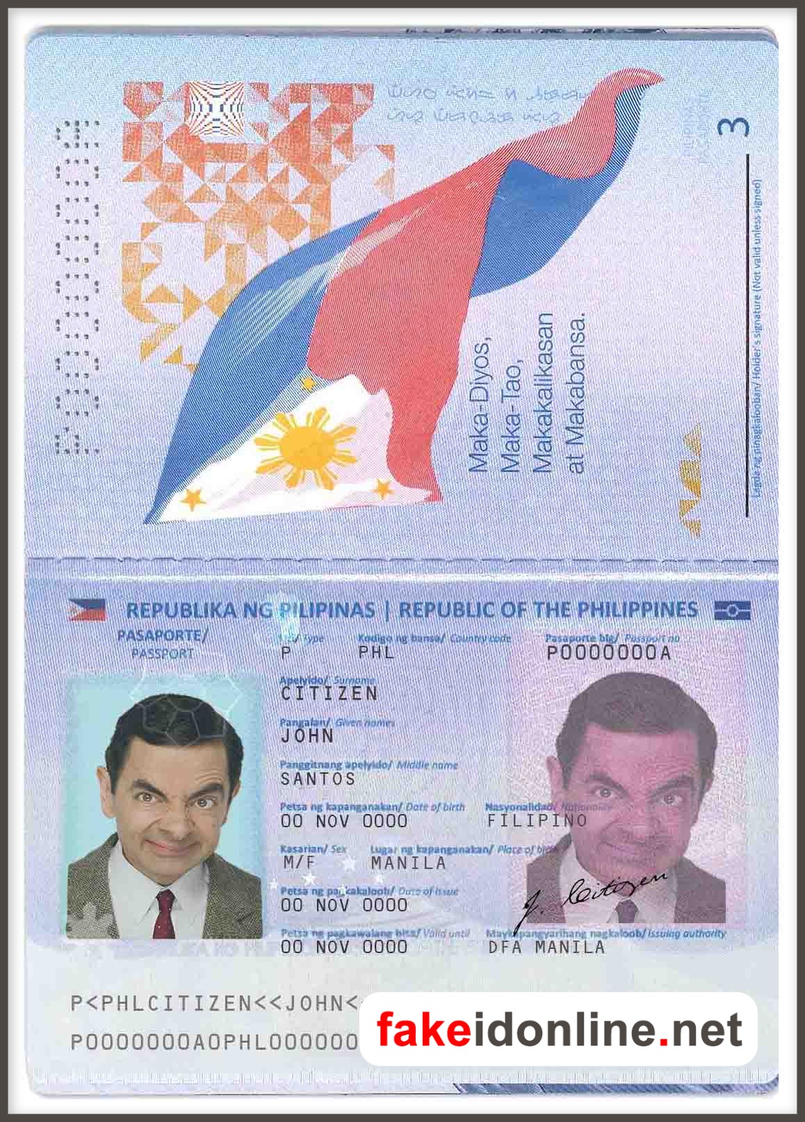 Philippines Passport PSD Template